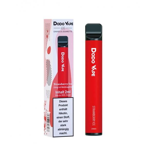 DODO Vape Einweg - Erdbeereis - 600 Puffs