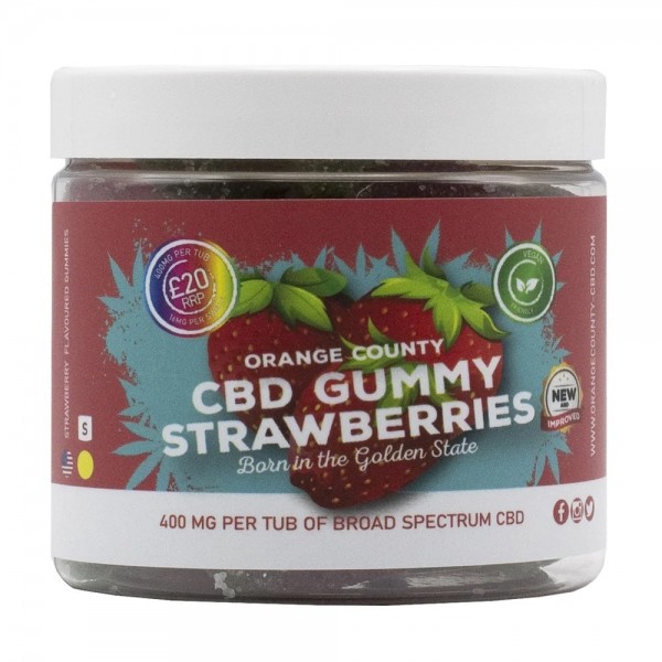 Orange County CBD Gummierte Erdbeere - Klein