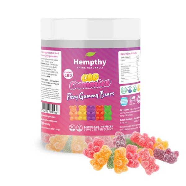 Hempthy CBD Gummies Hochfest - Sprudelnde Gummibärchen - 50 Stk