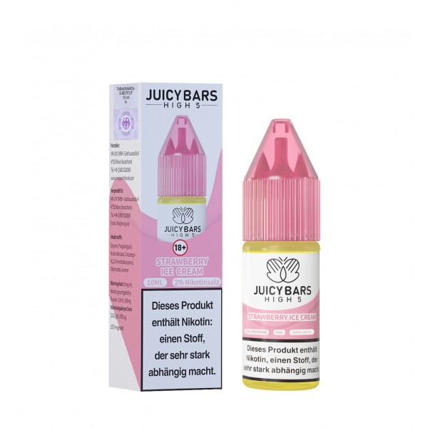 Juicy Bars High 5 Nic Salt - Strawberry Ice Cream